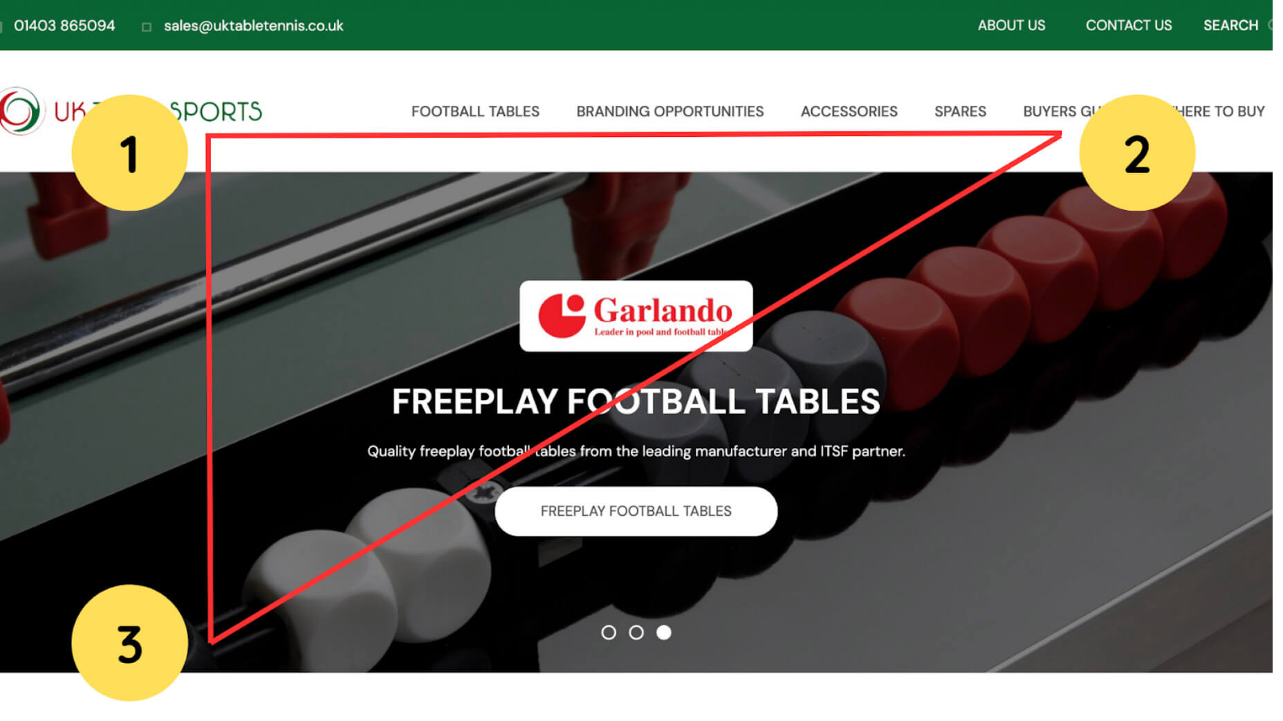 UK Table Sports Golden Triangle